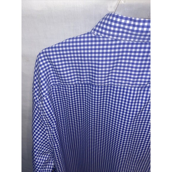 Untuckit Men’s Dress Shirt Size 3XL Blue Gingham Business Formal City - Picture 11 of 12
